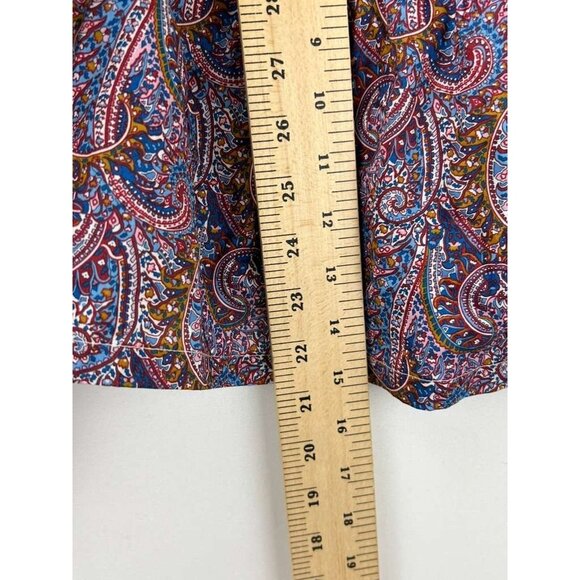 NWT J Crew Liberty Women's XXL Puff Sleeve Smocked Top Paisley Boho Blouse - Picture 5 of 15